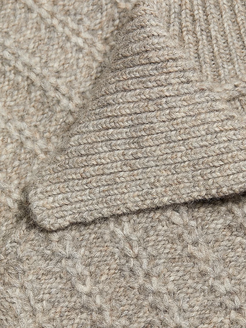 Knit Button-Front Jacket Cardigan