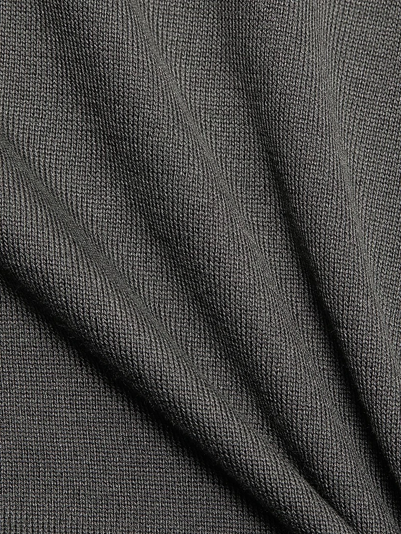 Cotton-Silk Short-Sleeve Sweater