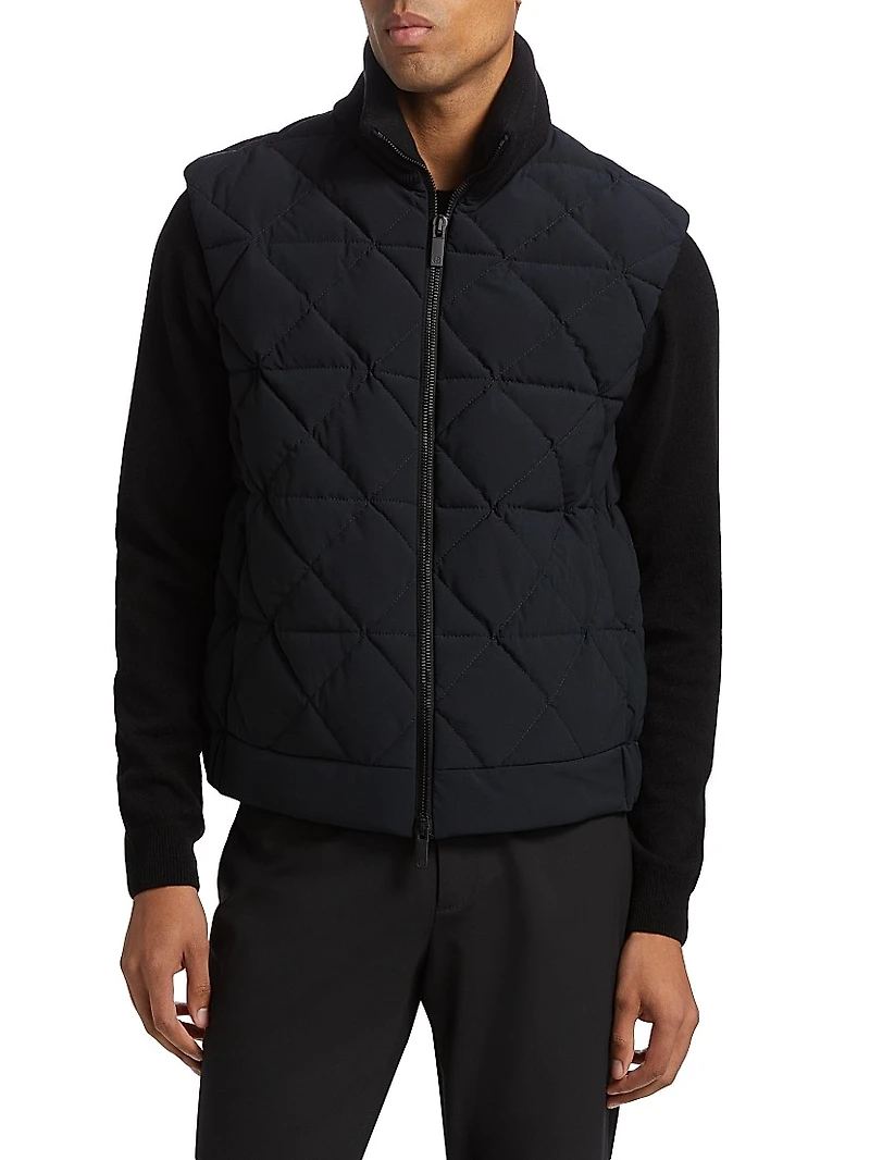 Quilted Nylon Puffer Vest