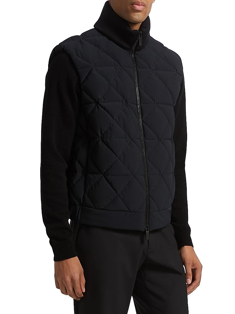 Quilted Nylon Puffer Vest
