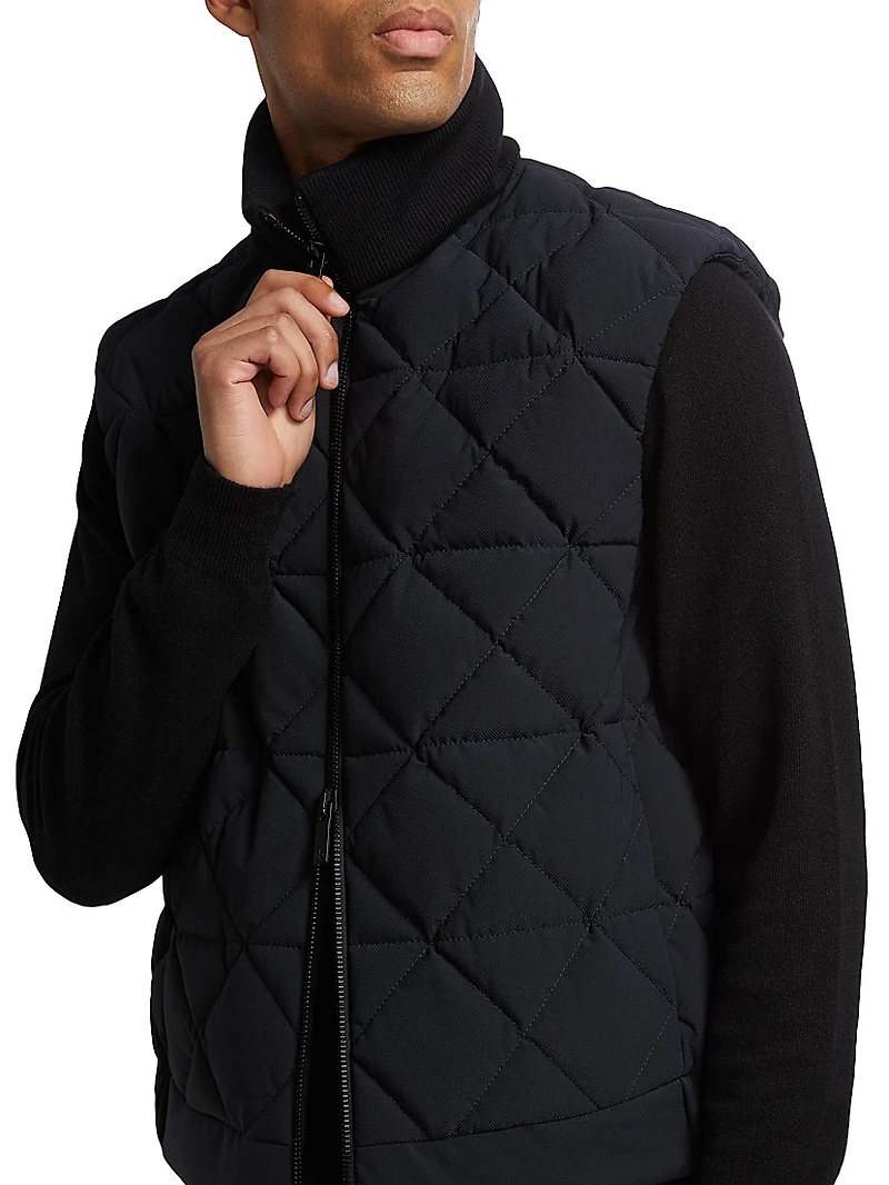 Quilted Nylon Puffer Vest