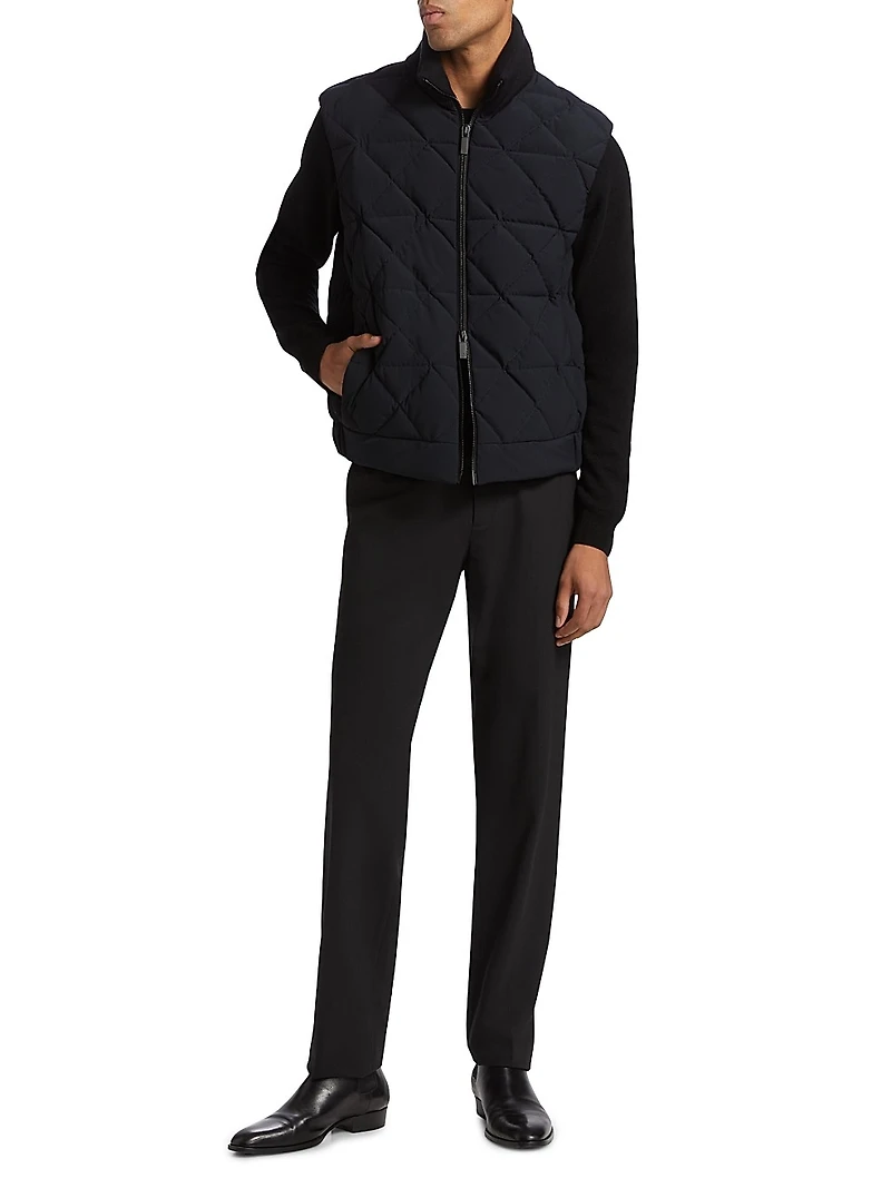 Quilted Nylon Puffer Vest