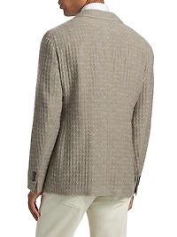 Chevron Cashmere-Silk Upton Jacket
