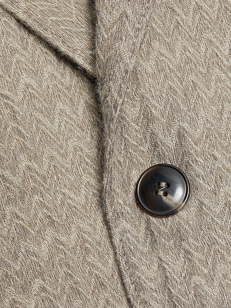 Chevron Cashmere-Silk Upton Jacket