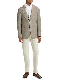 Chevron Cashmere-Silk Upton Jacket