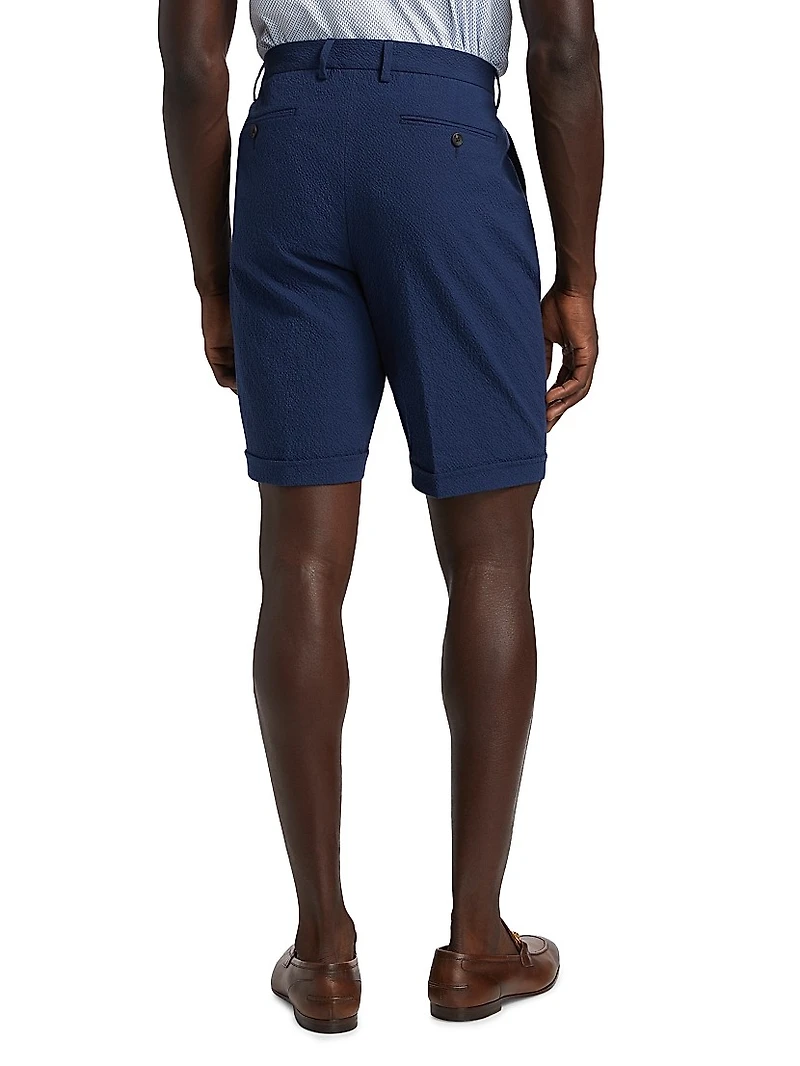 COLLECTION Stretch-Cotton Seersucker Shorts