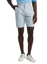 COLLECTION Cotton Seersucker Shorts