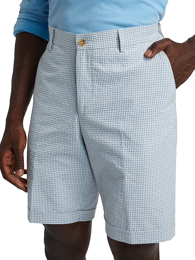 COLLECTION Cotton Seersucker Shorts