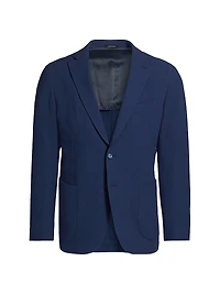 COLLECTION Stretch-Cotton Seersucker Blazer