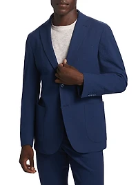 COLLECTION Stretch-Cotton Seersucker Blazer