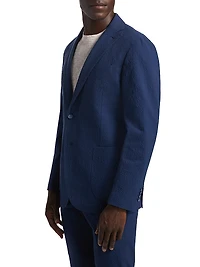 COLLECTION Stretch-Cotton Seersucker Blazer