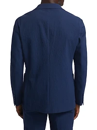 COLLECTION Stretch-Cotton Seersucker Blazer