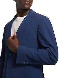 COLLECTION Stretch-Cotton Seersucker Blazer