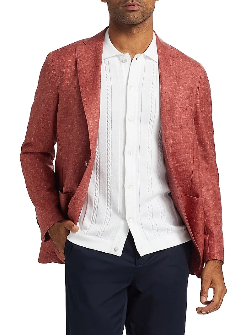 COLLECTION Mélange Wool, Silk & Linen Blazer