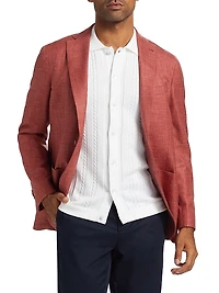 COLLECTION Mélange Wool, Silk & Linen Blazer