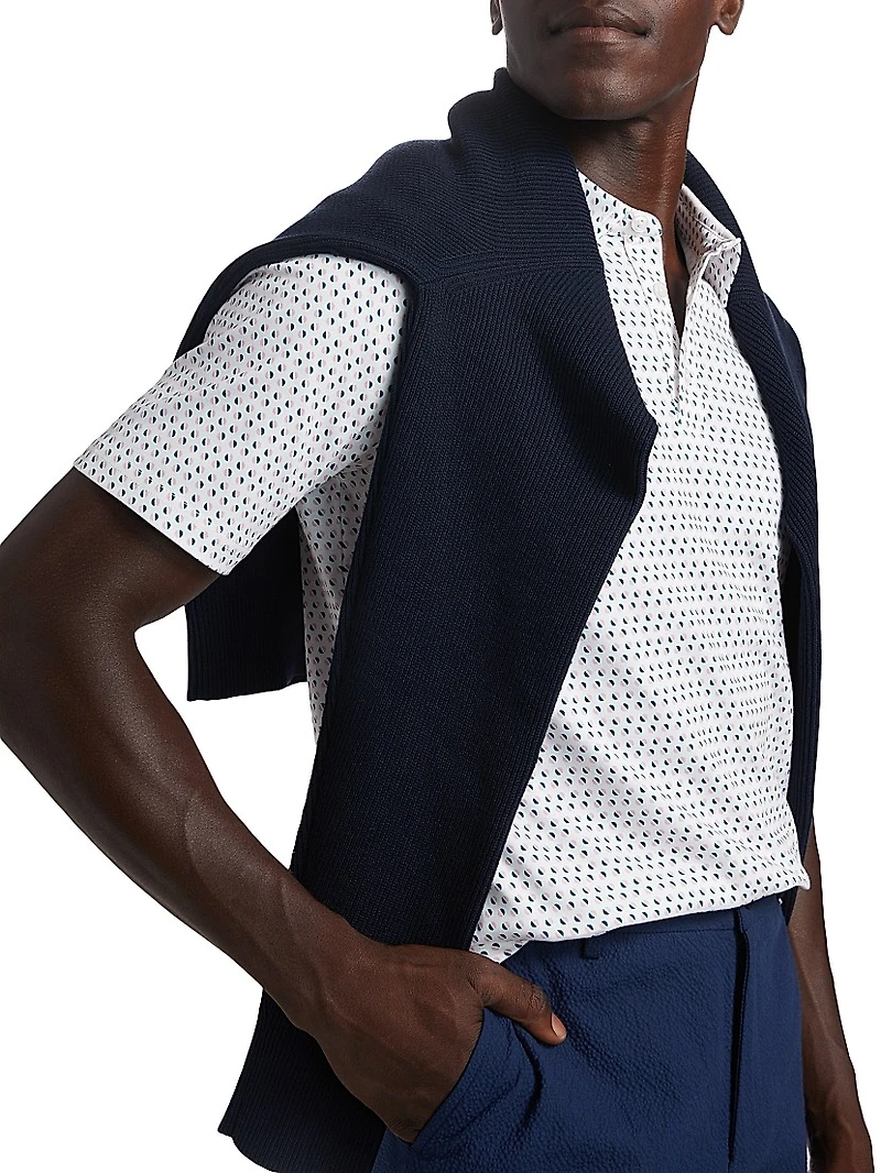 COLLECTION Graphic Cotton Polo Shirt