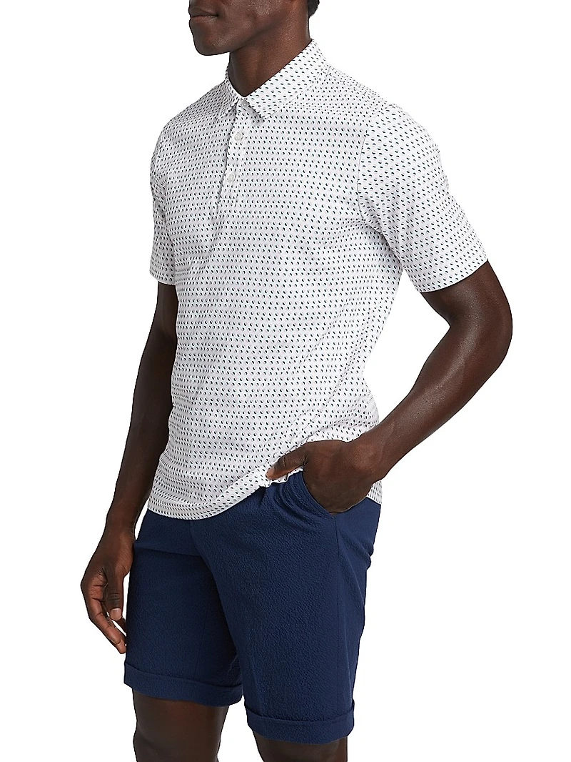 COLLECTION Graphic Cotton Polo Shirt