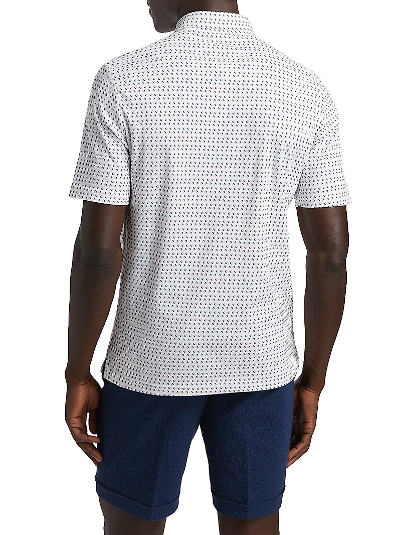 COLLECTION Graphic Cotton Polo Shirt