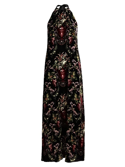 Geneva Floral Halter Gown