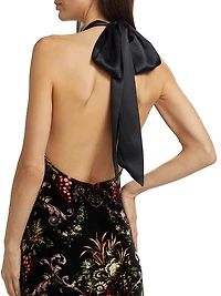 Geneva Floral Halter Gown