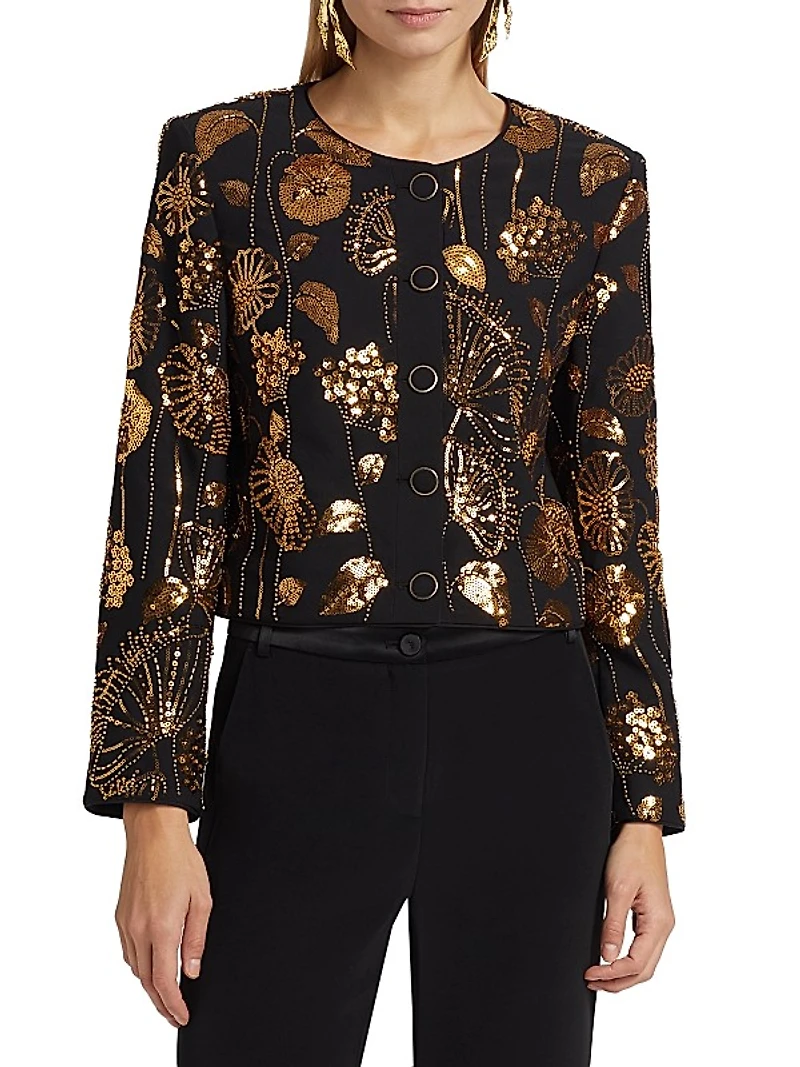 Pheobe Floral Sequined Jacket