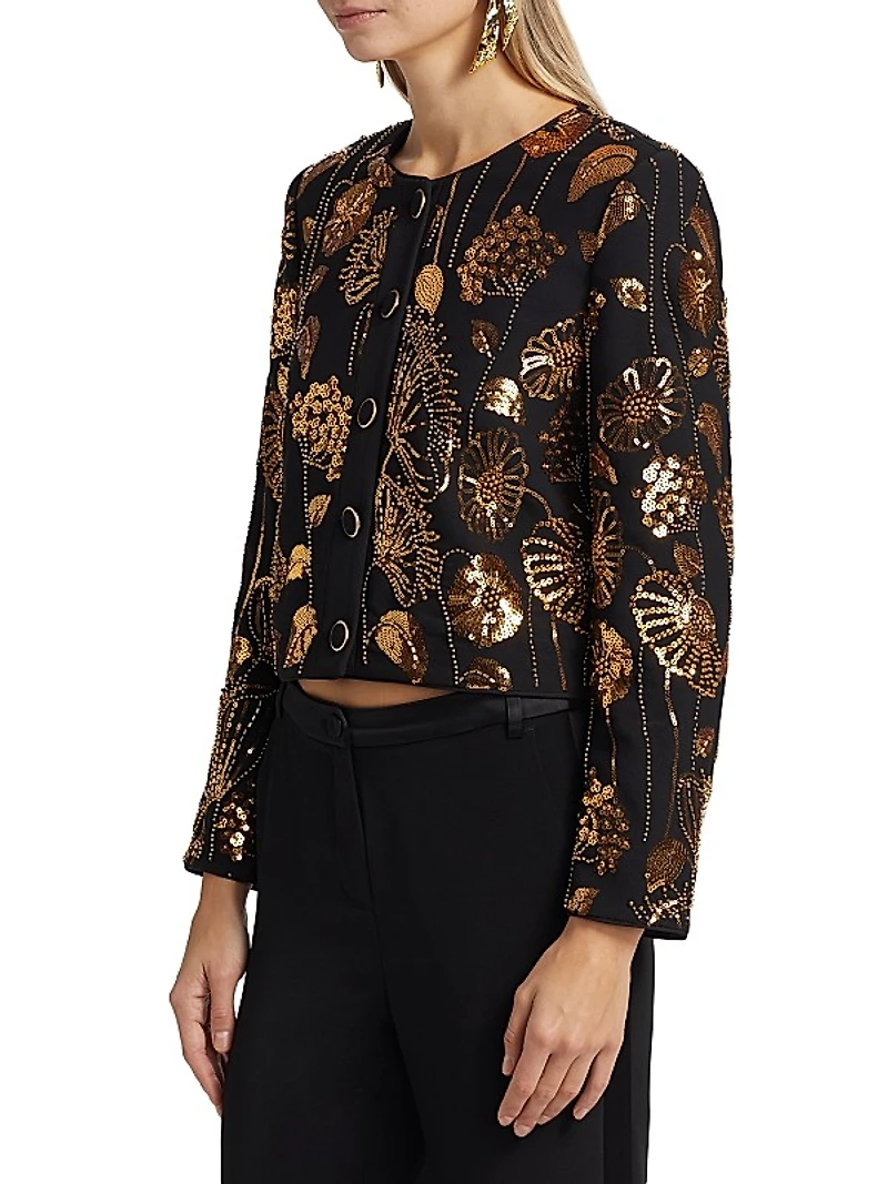 Pheobe Floral Sequined Jacket