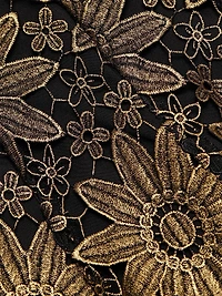 Ilisa Metallic Guipure Lace Minidress