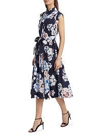 Jules Printed Poplin Midi-Dress