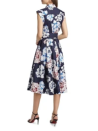 Jules Printed Poplin Midi-Dress