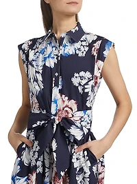 Jules Printed Poplin Midi-Dress