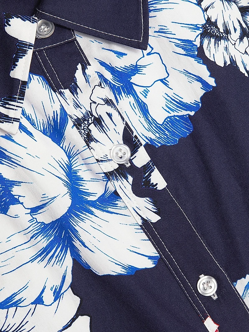 Jules Printed Poplin Midi-Dress