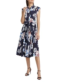 Jules Printed Poplin Midi-Dress