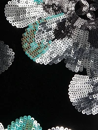 Orion Sequin-Embellished Floral Velvet Strapless Maxi Dress