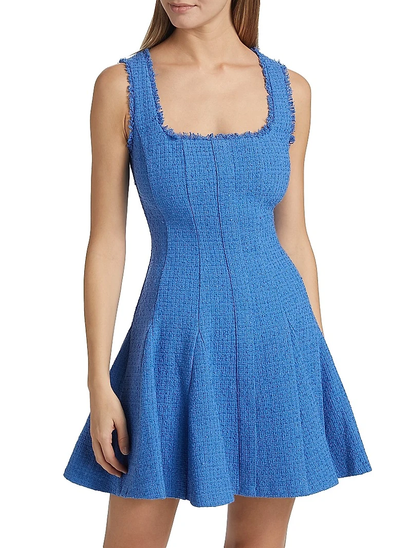 Juniper Boucle Square-Neck Minidress