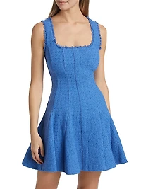 Juniper Boucle Square-Neck Minidress