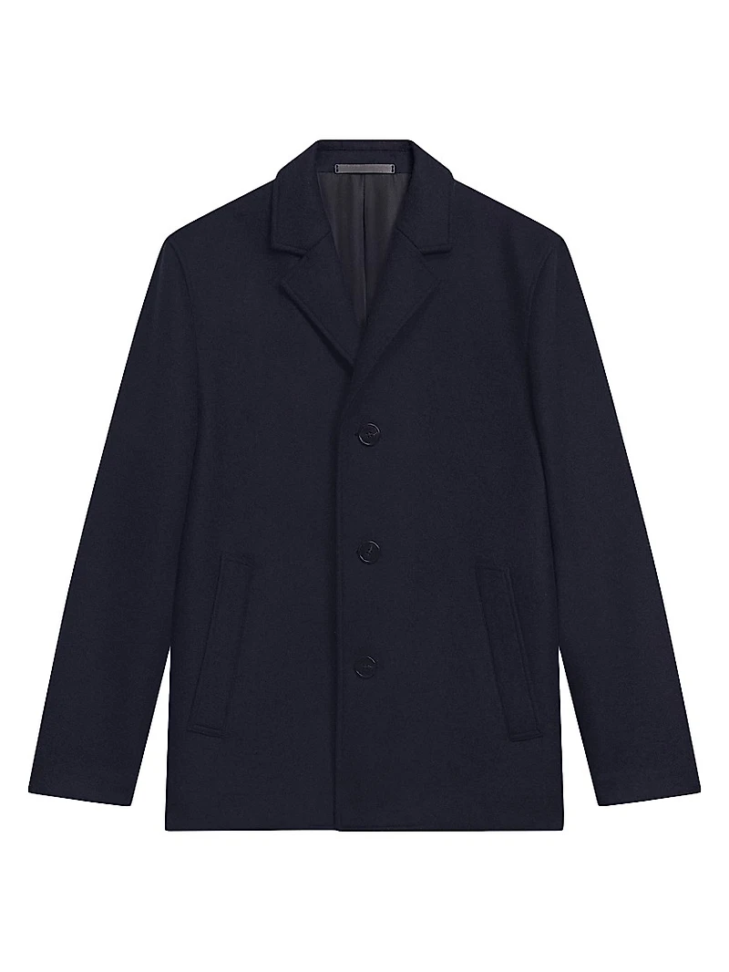 Wool Melton Mid-Length Coat