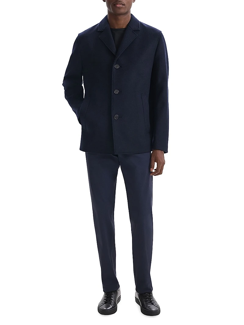 Wool Melton Mid-Length Coat