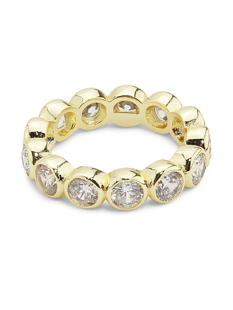 14K-Gold-Plated & Cubic Zirconia Eternity Band