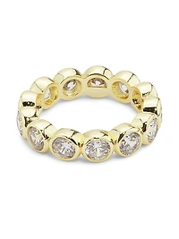 14K-Gold-Plated & Cubic Zirconia Eternity Band