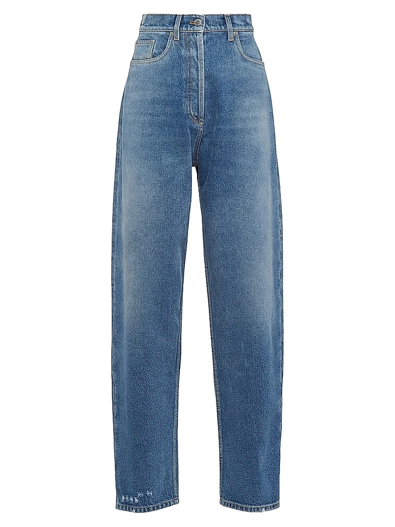 High-Waisted Denim Jeans