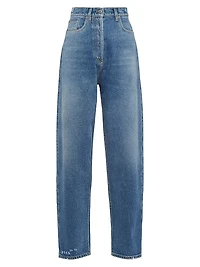 High-Waisted Denim Jeans