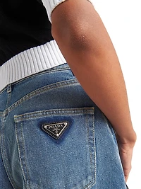 High-Waisted Denim Jeans