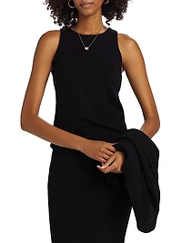 Scoopneck Cashmere Tank