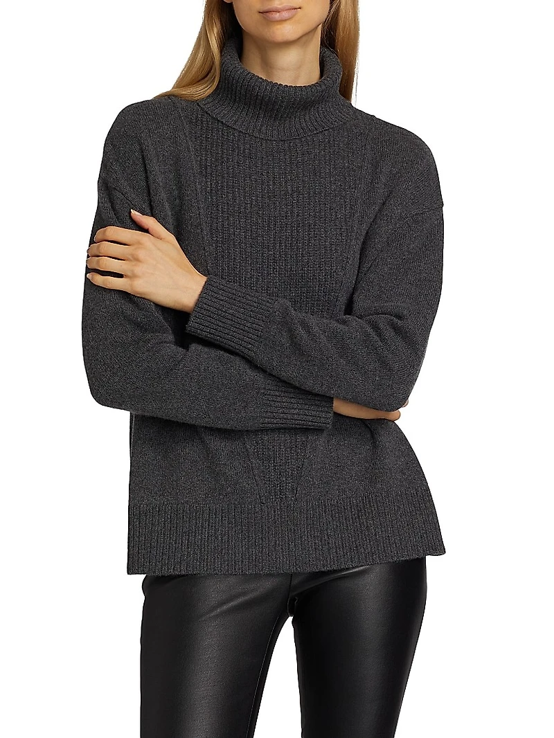 Ribbed Cashmere Turtleneck