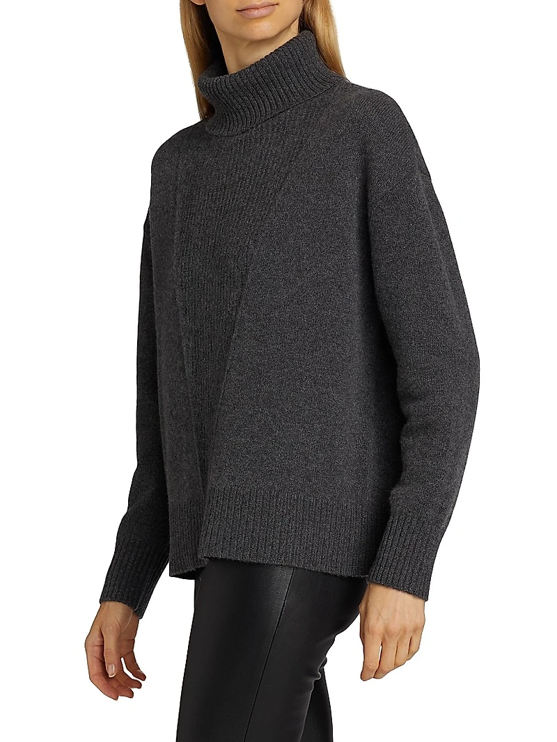 Ribbed Cashmere Turtleneck