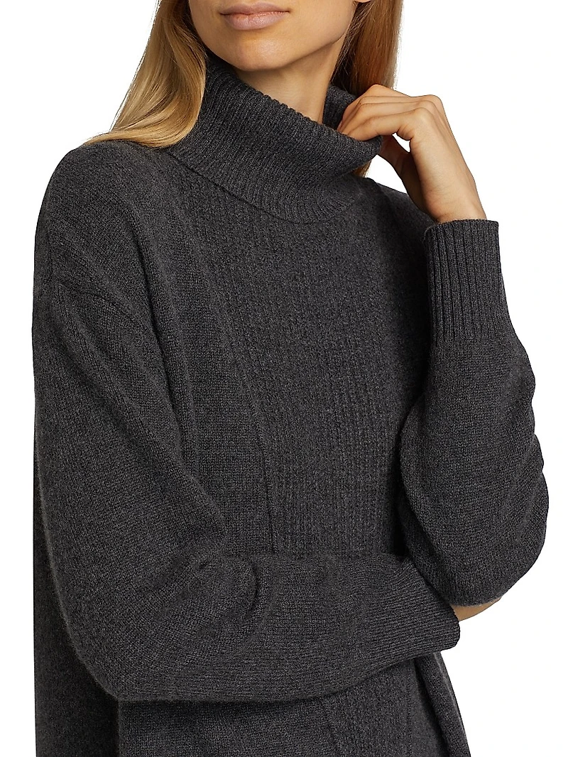 Ribbed Cashmere Turtleneck