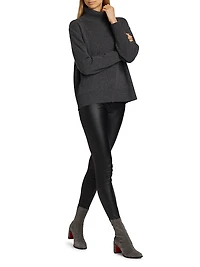 Ribbed Cashmere Turtleneck