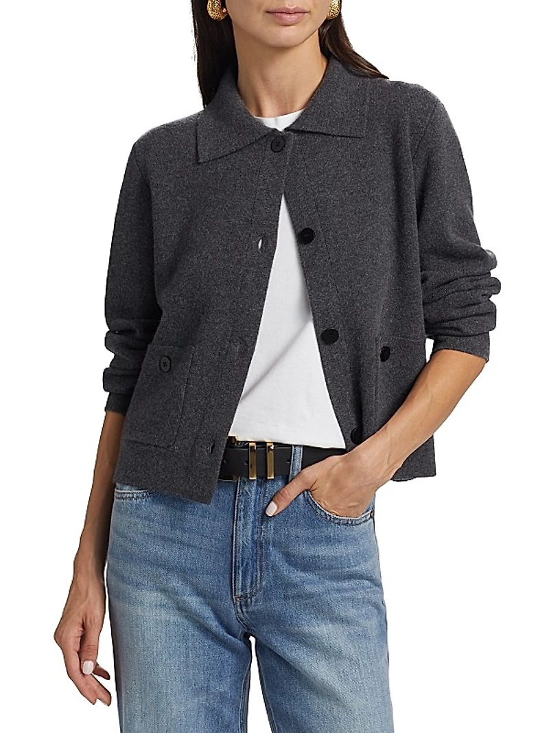 Cashmere Collared Cardigan