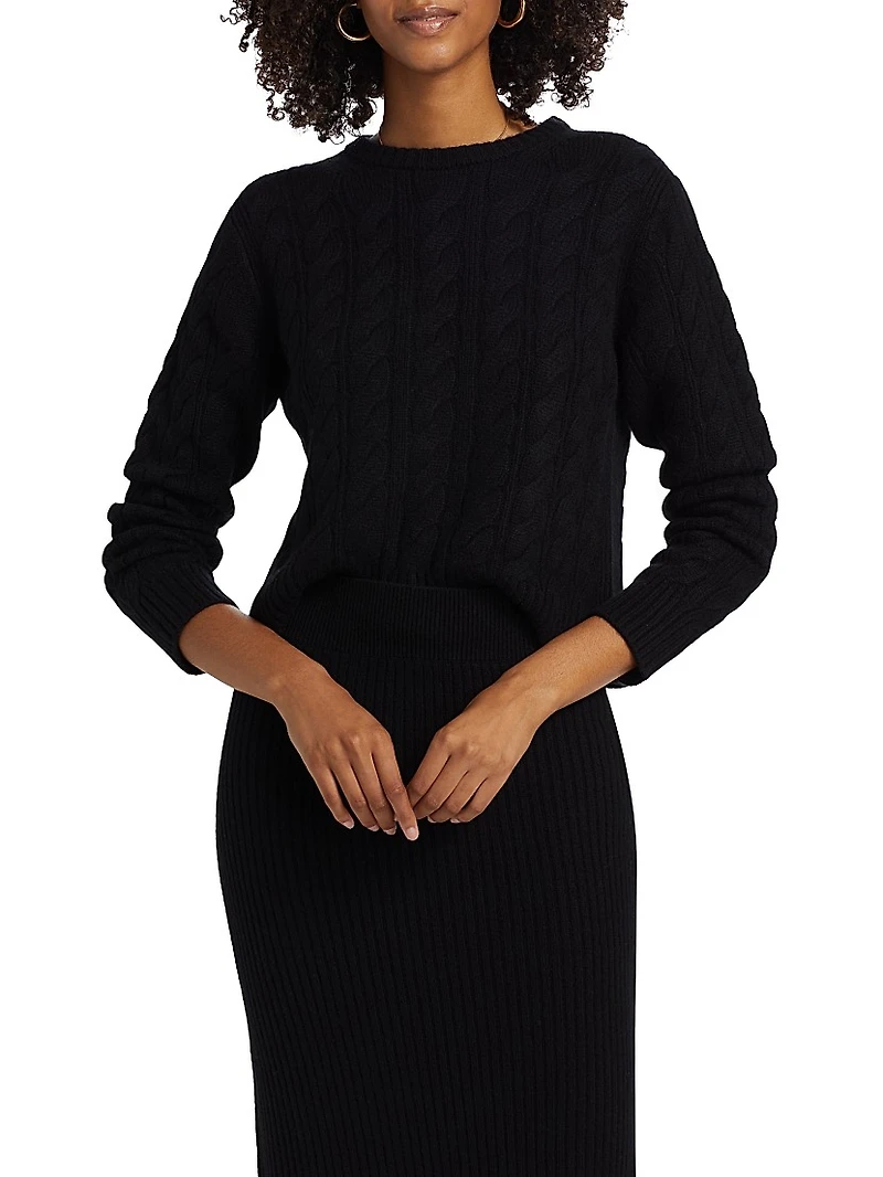 Cable-Knit Cashmere Pullover