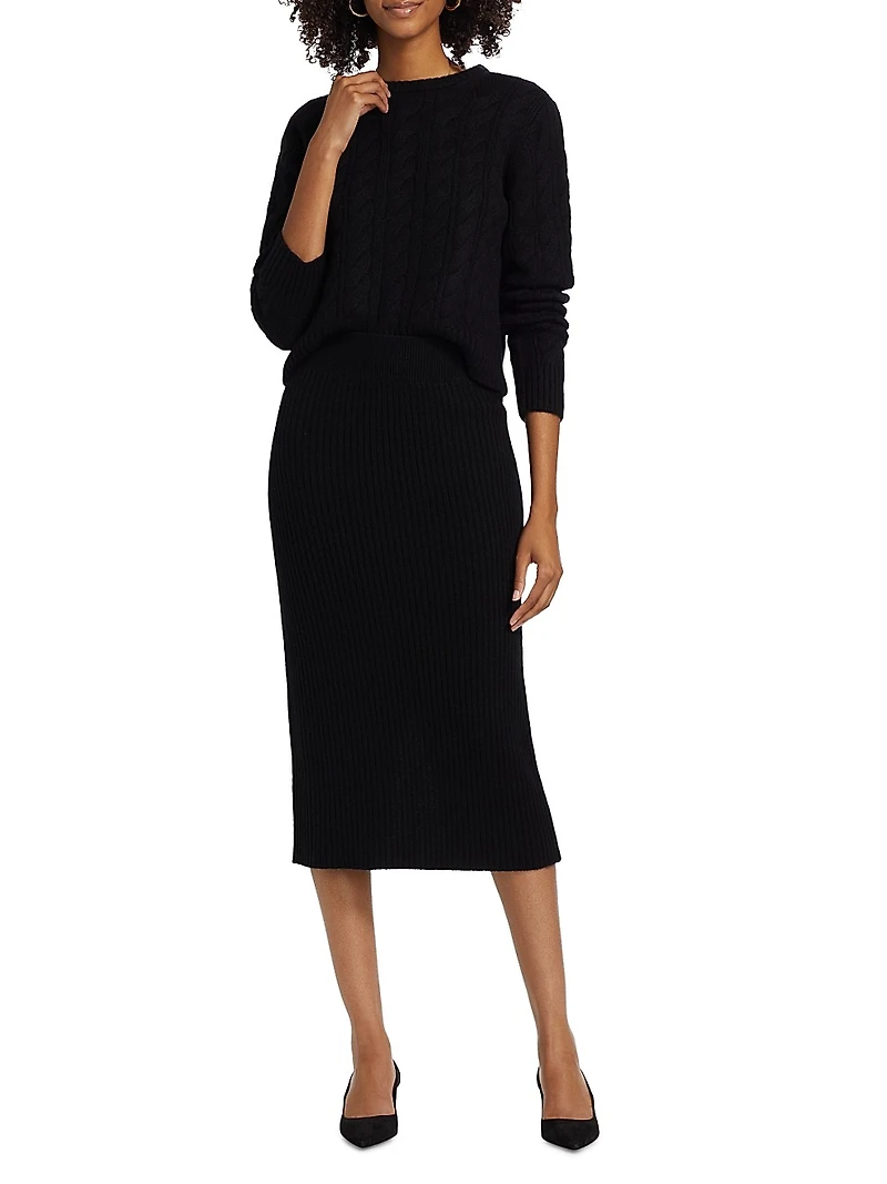 Cable-Knit Cashmere Pullover